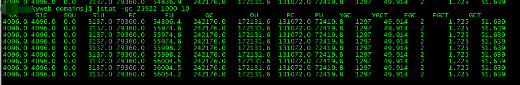 linux命令实时查看jvm运行状态