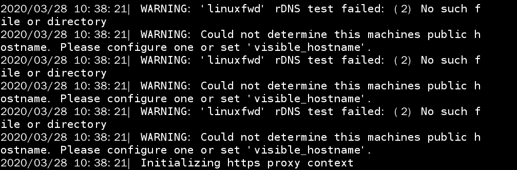 WARNING: Could not determine this machines public hostname. Please configure one or set 'visible_hos
