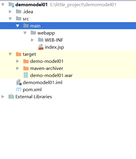idea maven webapp项目构建目录结构