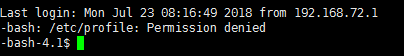 虚拟机登录报错-bash: /etc/profile: Permission denied