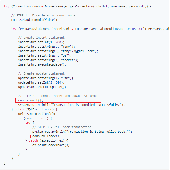 Java - JDBC Best Practices