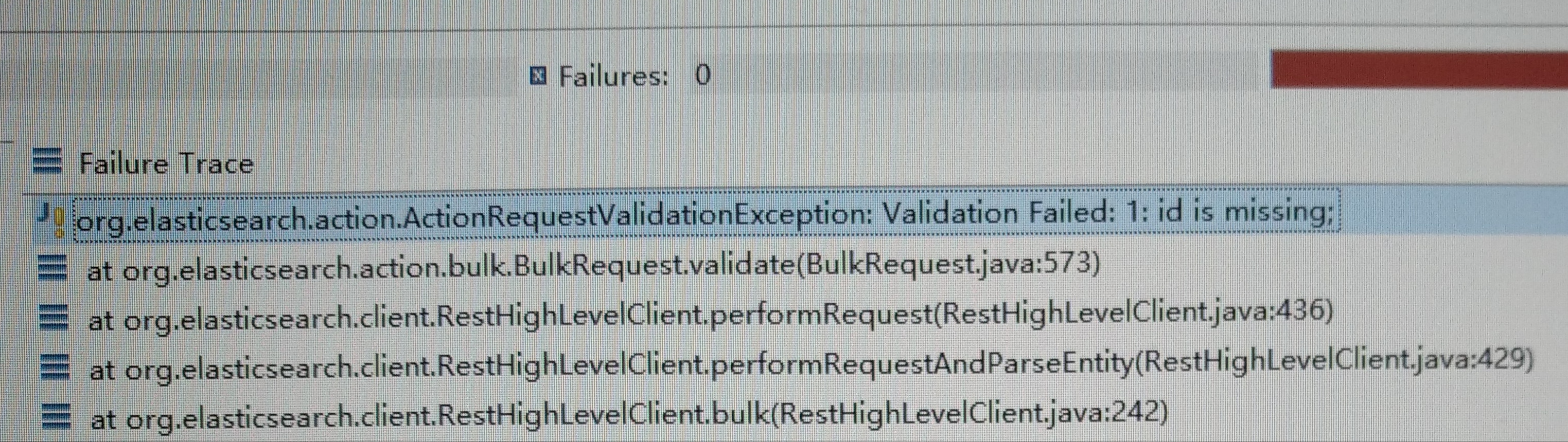 ElasticSearch bulk 批量插入报错 ActionRequestValidationException: Validation Failed: 1: id is missing;