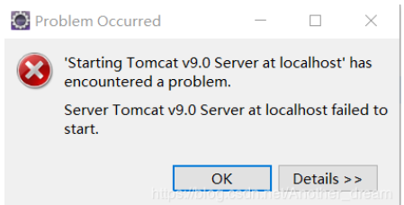 eclipse ide运行问题——Server Tomcat v9.0 Server at localhost (3) failed to start.