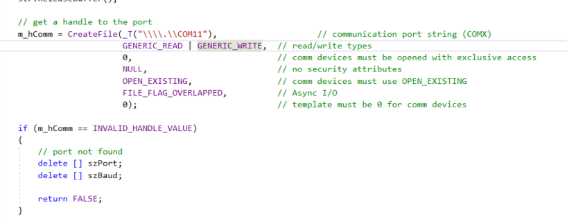 C++打开虚拟串口失败