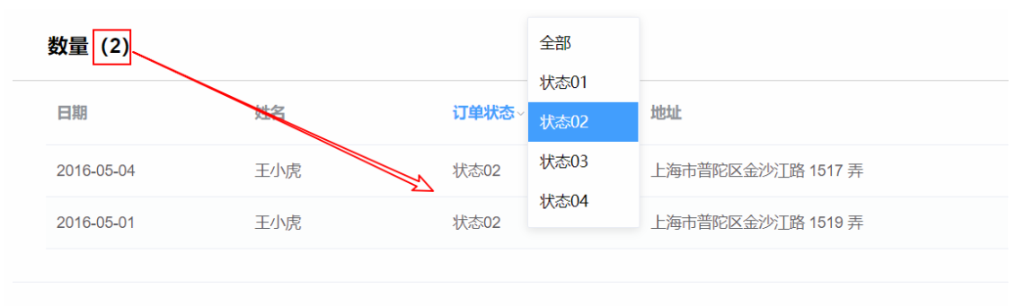 ElementUI中统计Table筛选结果数量