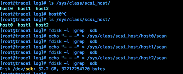 vmware增加新硬盘无需重启生效